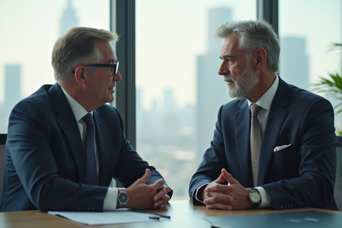 Conseiller financier discutant d